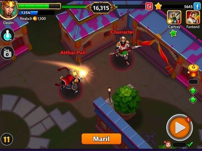 Fury Warlord Quest gameplay screenshot showing battle scene